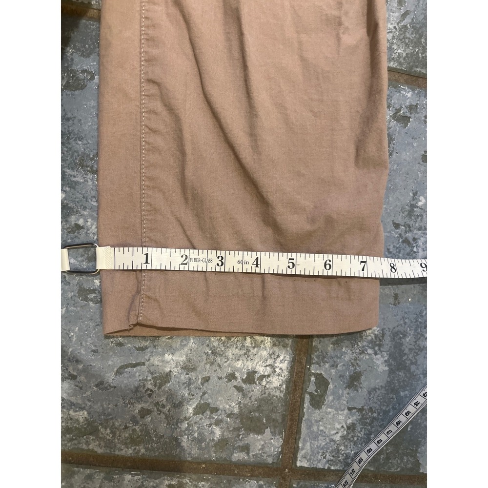 Talbots Pants Women's Size 4 Khaki Cotton Blend Cuffed Casual Trousers Comfort - Picture 11 of 12